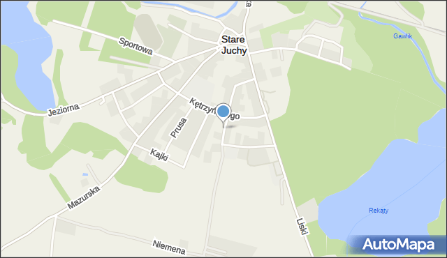 Stare Juchy, Chopina Fryderyka, mapa Stare Juchy