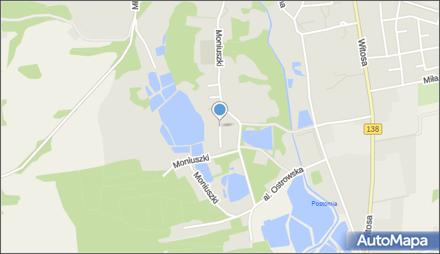 Sulęcin, Chopina Fryderyka, mapa Sulęcin