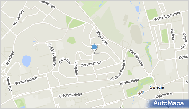 Świecie, Chopina Fryderyka, mapa Świecie