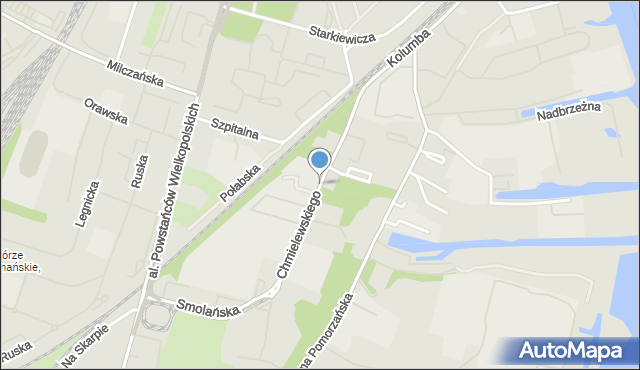 Szczecin, Chmielewskiego Zygmunta, mapa Szczecina