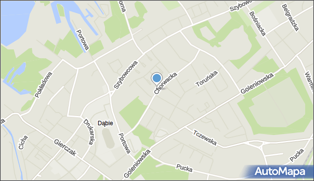 Szczecin, Chorwacka, mapa Szczecina