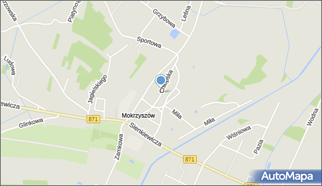 Tarnobrzeg, Chłopska, mapa Tarnobrzegu