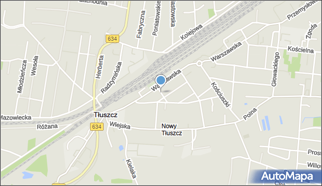 Tłuszcz powiat wołomiński, Charżewskiego Włodzimierza, mapa Tłuszcz powiat wołomiński