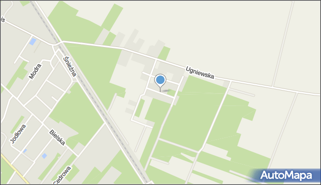 Ugniewo, Chabrowa, mapa Ugniewo