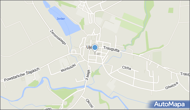Ujazd powiat strzelecki, Chopina Fryderyka, mapa Ujazd powiat strzelecki