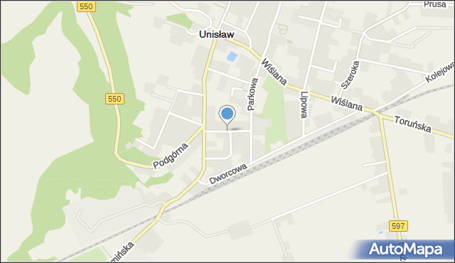 Unisław powiat chełmiński, Chopina Fryderyka, mapa Unisław powiat chełmiński