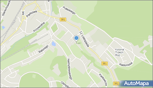 Wałbrzych, Chodkiewicza Jana Karola, hetm., mapa Wałbrzycha