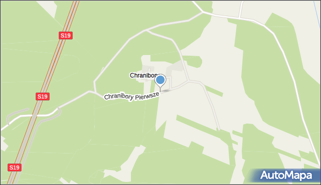 Wandalin gmina Boćki, Chranibory Pierwsze, mapa Wandalin gmina Boćki