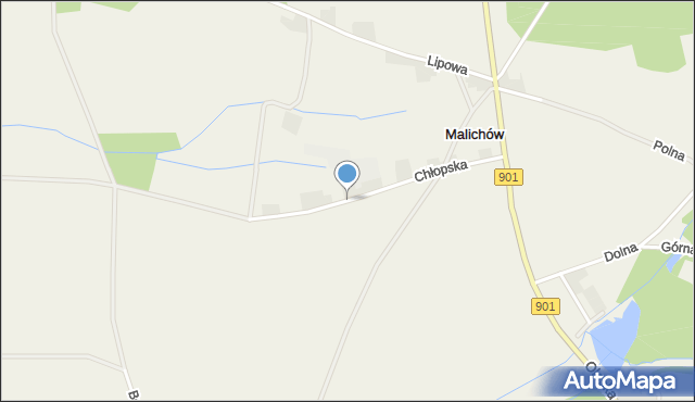 Warłów, Chłopska, mapa Warłów