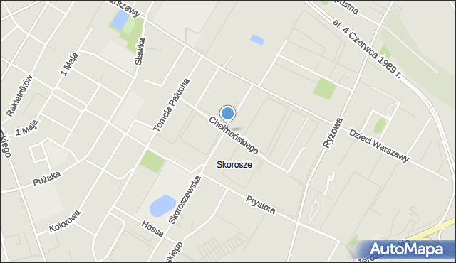 Warszawa, Chełmońskiego Józefa, mapa Warszawy