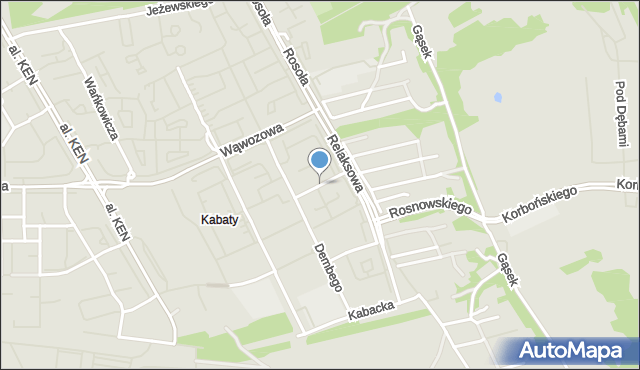 Warszawa, Chodorowskiego Antoniego, mapa Warszawy