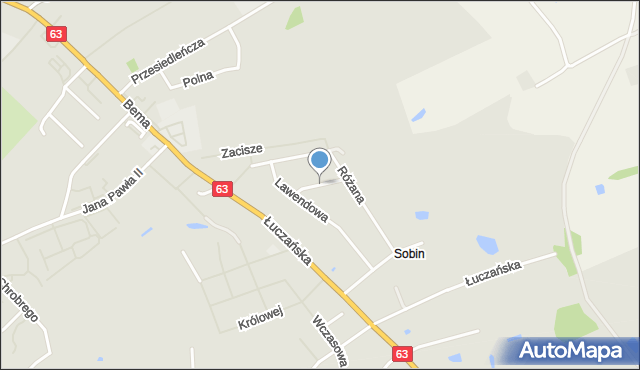 Węgorzewo, Chabrowa, mapa Węgorzewo