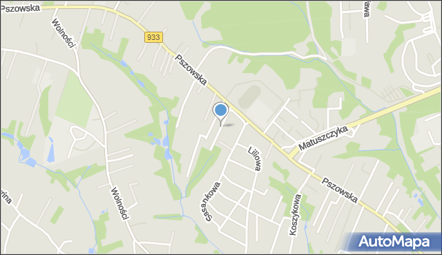 Wodzisław Śląski, Chabrowa, mapa Wodzisławia Śląskiego