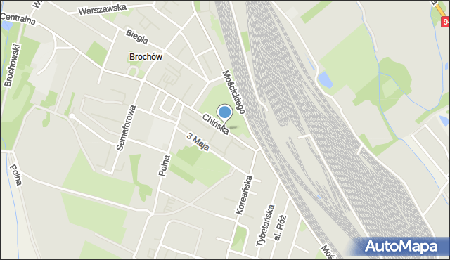 Wrocław, Chińska, mapa Wrocławia