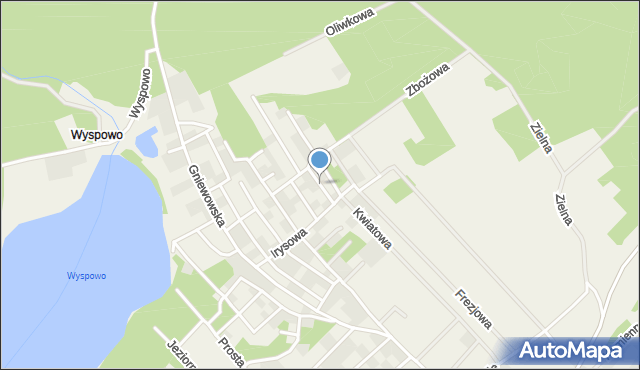 Zbychowo, Chabrowa, mapa Zbychowo