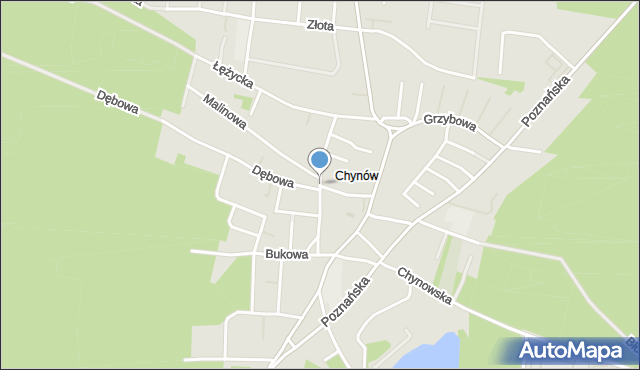 Zielona Góra, Chłodna, mapa Zielona Góra