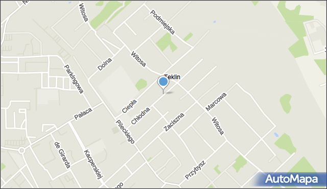 Żyrardów, Chłodna, mapa Żyrardów