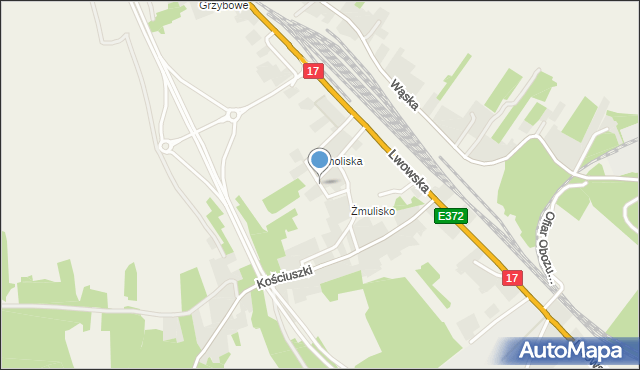 Bełżec, Cicha, mapa Bełżec