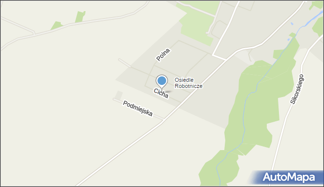 Biała Piska, Cicha, mapa Biała Piska