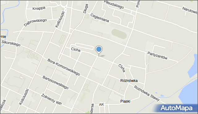 Biłgoraj, Cicha, mapa Biłgoraj