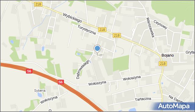 Bojano, Cicha, mapa Bojano