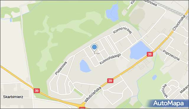 Brzeg, Cisowa, mapa Brzeg