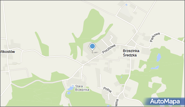 Brzezinka Średzka, Cisowa, mapa Brzezinka Średzka