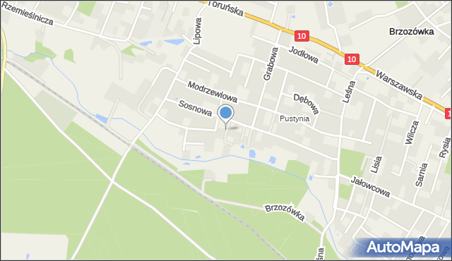 Brzozówka gmina Obrowo, Cisowa, mapa Brzozówka gmina Obrowo