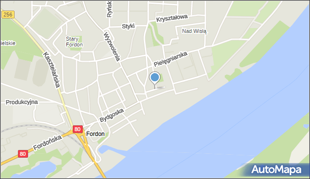 Bydgoszcz, Cierpicka, mapa Bydgoszczy