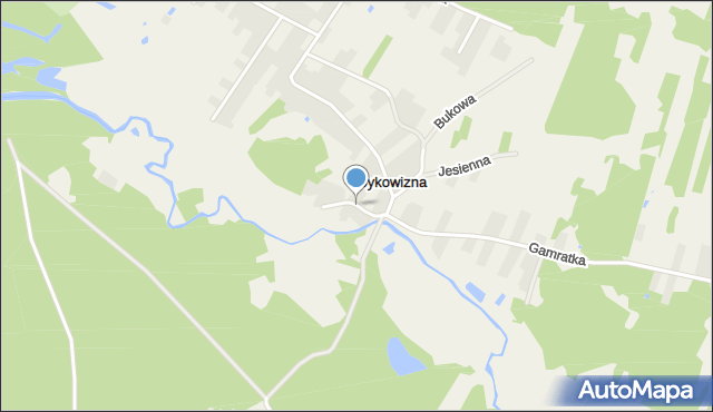 Bykowizna, Cicha, mapa Bykowizna