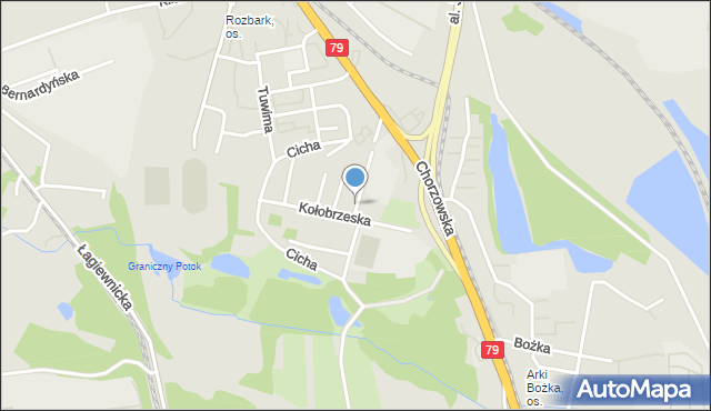 Bytom, Cicha, mapa Bytomia