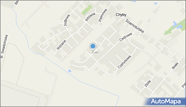 Chyby gmina Tarnowo Podgórne, Cisowa, mapa Chyby gmina Tarnowo Podgórne