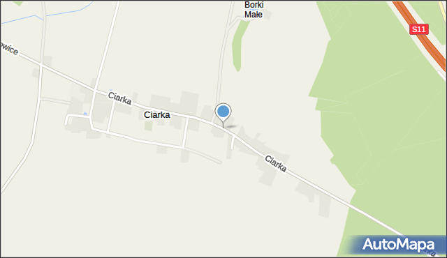 Ciarka, Ciarka, mapa Ciarka