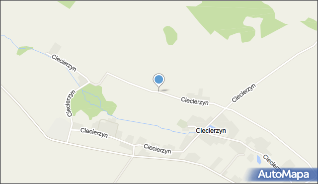 Ciecierzyn gmina Byczyna, Ciecierzyn, mapa Ciecierzyn gmina Byczyna