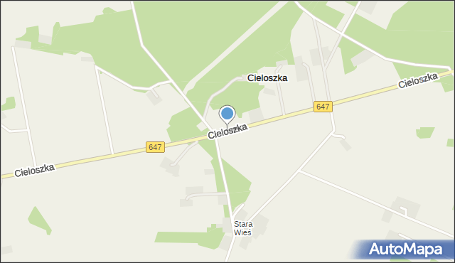 Cieloszka, Cieloszka, mapa Cieloszka