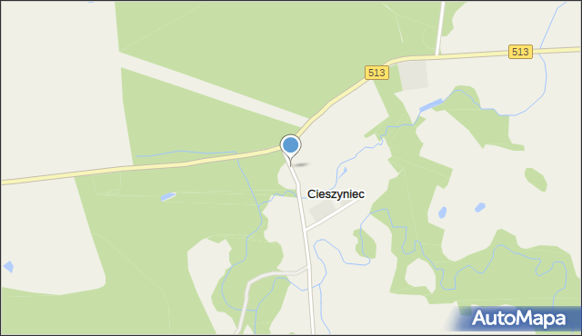 Cieszyniec, Cieszyniec, mapa Cieszyniec