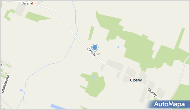 Ciosny gmina Wiśniew, Ciosny, mapa Ciosny gmina Wiśniew