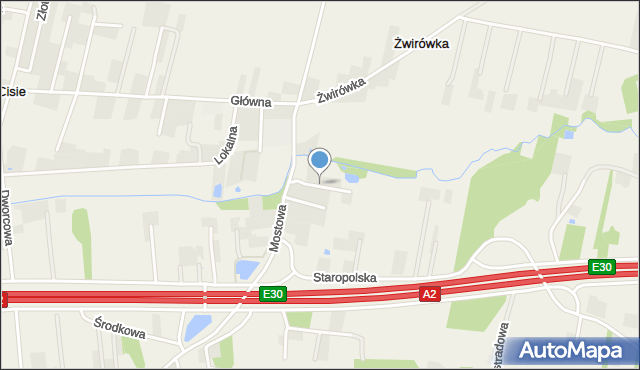 Cisie gmina Halinów, Cisowy Dwór, mapa Cisie gmina Halinów