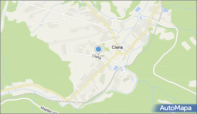 Cisna, Cisna, mapa Cisna