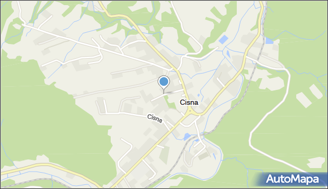 Cisna, Cisna, mapa Cisna