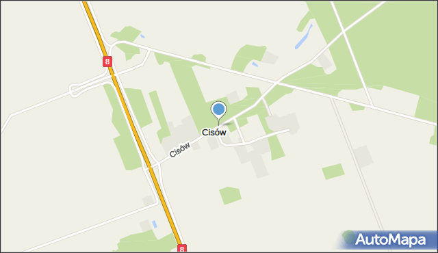 Cisów gmina Sztabin, Cisów, mapa Cisów gmina Sztabin