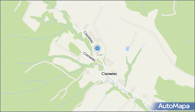 Cisowiec gmina Baligród, Cisowiec, mapa Cisowiec gmina Baligród