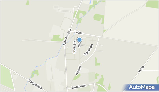 Dobrzany powiat stargardzki, Cicha, mapa Dobrzany powiat stargardzki