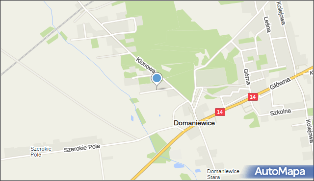 Domaniewice powiat łowicki, Cichociemnych, mapa Domaniewice powiat łowicki
