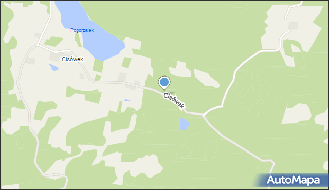 Dzierwany, Cisówek, mapa Dzierwany