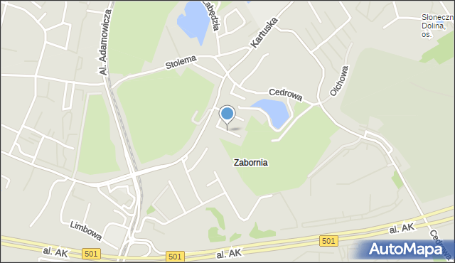 Gdańsk, Cisowa, mapa Gdańska