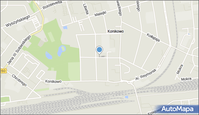 Gniezno, Cieszkowskiego Augusta, mapa Gniezna