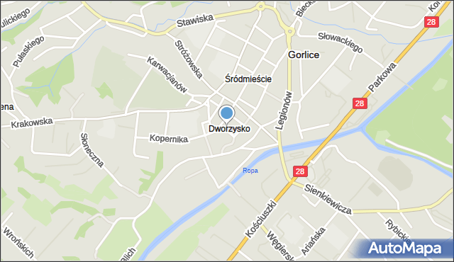 Gorlice, Cicha, mapa Gorlic