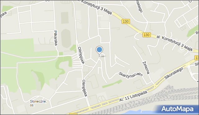Gorzów Wielkopolski, Ciołkowskiego Konstantego, mapa Gorzów Wielkopolski