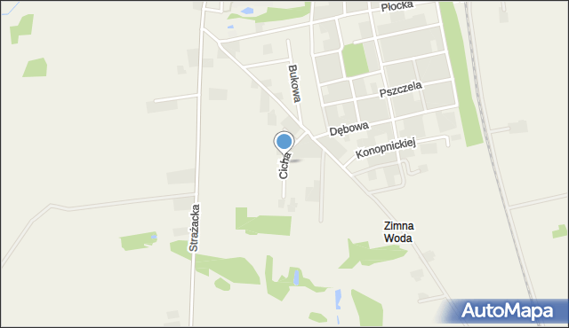 Gozdowo powiat sierpecki, Cicha, mapa Gozdowo powiat sierpecki